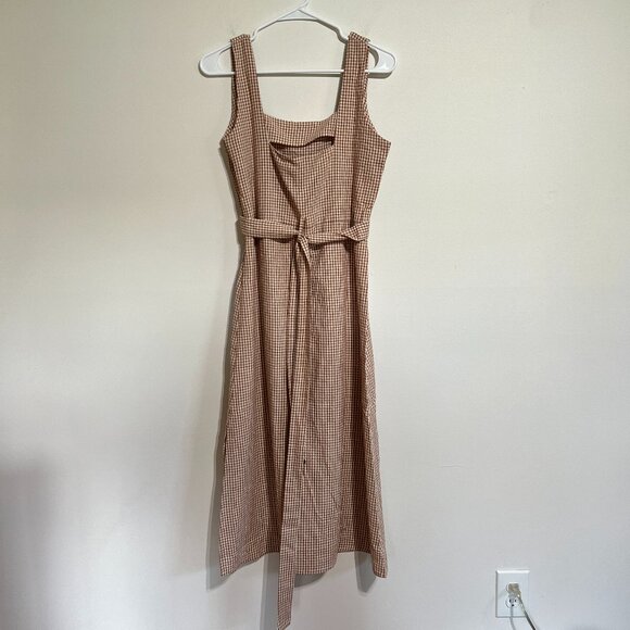 NWT Mus & Bombon Gingham Midi Dress, Made in Spain, Medium - Picture 2 of 13